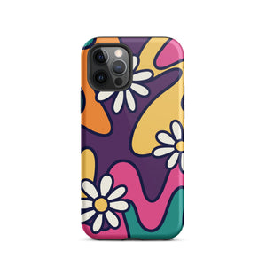 Retro Doodle Purple iPhone Case - KBB Exclusive Knitted Belle Boutique iPhone 12 Pro 