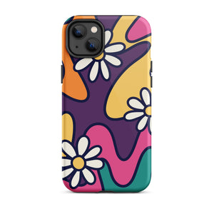 Retro Doodle Purple iPhone Case - KBB Exclusive Knitted Belle Boutique iPhone 14 Plus 