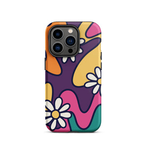 Retro Doodle Purple iPhone Case - KBB Exclusive Knitted Belle Boutique iPhone 14 Pro 