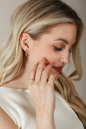 Ripple ring and earring set gold Lilou gold m 