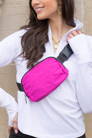 Roam Nylon Belt Sling Bag Aili's Corner Fuchsia OneSize 