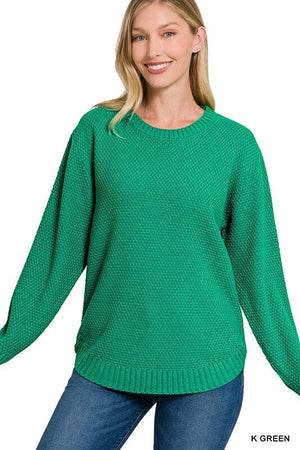 ROUND NECK BASIC SWEATER ZENANA 