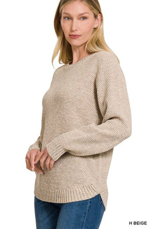 ROUND NECK BASIC SWEATER ZENANA 