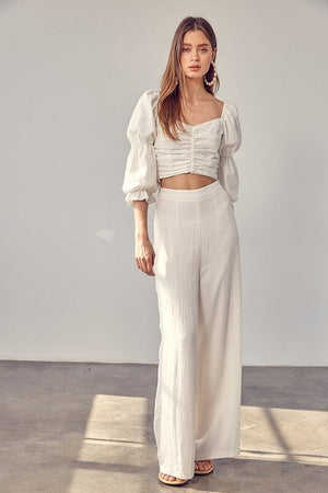 RUFFLE RUCHED FRONT TOP Do + Be Collection 
