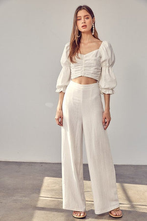 RUFFLE RUCHED FRONT TOP Do + Be Collection 