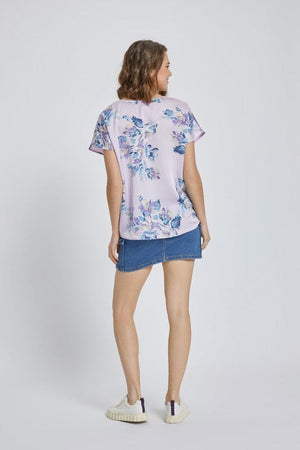 Short dolman sleeve floral santin blouse top Miley + Molly 