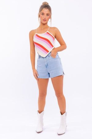 SLEEVELESS KINT CROPPED TOP LE LIS 