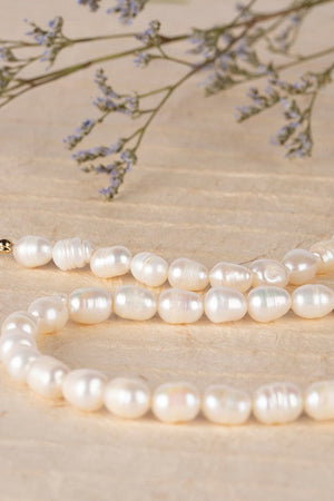 Small sized natural pearl bracelet, necklace set Lilou 