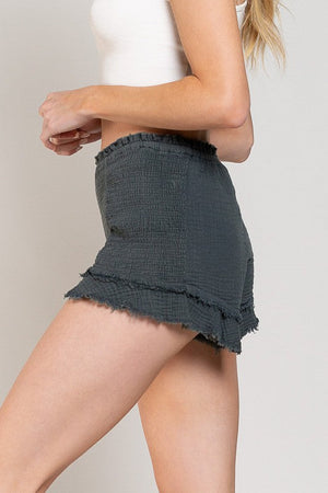 Smoked Ruffle Shorts POL 