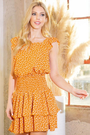 Smoked Tier Layer Skirt Orange Farm Clothing 