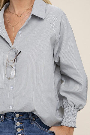 Striped raglan sleeve shirt Nuvi Apparel 