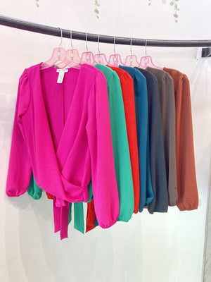 Surplice blouse long sleeve top Miley + Molly 