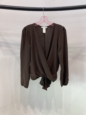 Surplice blouse long sleeve top Miley + Molly Brown S 