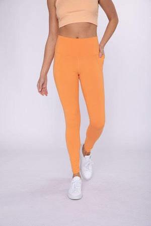 Tapered Band Essential Solid Highwaist Leggings Mono B 