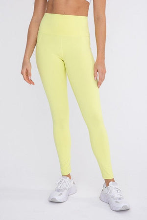 Tapered Band Essential Solid Highwaist Leggings Mono B 