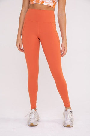 Tapered Band Essential Solid Highwaist Leggings Mono B 