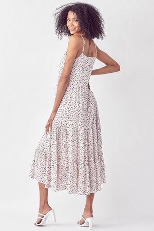 TIERED FLORAL SUN DRESS Sans Souci 