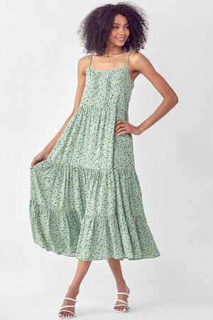TIERED FLORAL SUN DRESS Sans Souci 