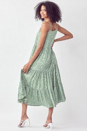 TIERED FLORAL SUN DRESS Sans Souci 