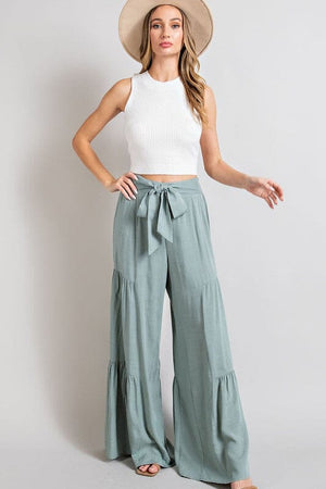 TIERED WIDE LEG PANTS eesome 