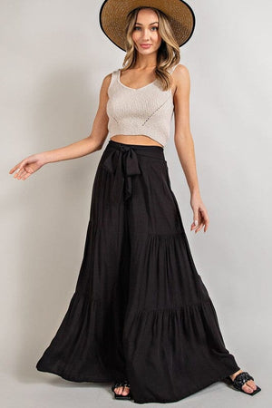 TIERED WIDE LEG PANTS eesome 