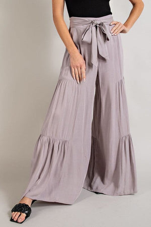 TIERED WIDE LEG PANTS eesome 