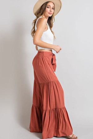 TIERED WIDE LEG PANTS eesome 