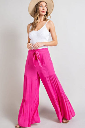 TIERED WIDE LEG PANTS eesome 