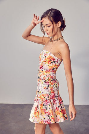 TUBE FLOWER PRINT DRESS Do + Be Collection 