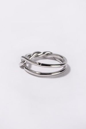 Twisted ring silver Lilou 