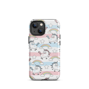 Unicorns Tough iPhone case Knitted Belle Boutique iPhone 13 mini 