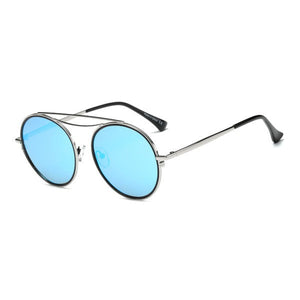Unisex Polarized Round Fashion Sunglasses Cramilo Eyewear Blue OneSize 