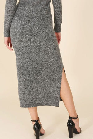 V neck sweater maxi dress Lilou 