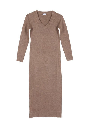 V neck sweater maxi dress Lilou 