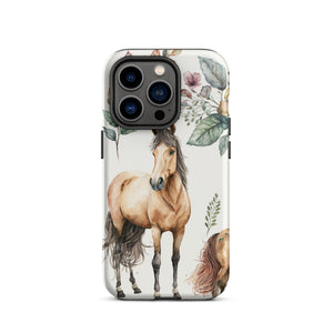 Watercolor Horse iPhone Case - KBB Exclusive Knitted Belle Boutique iPhone 14 Pro 