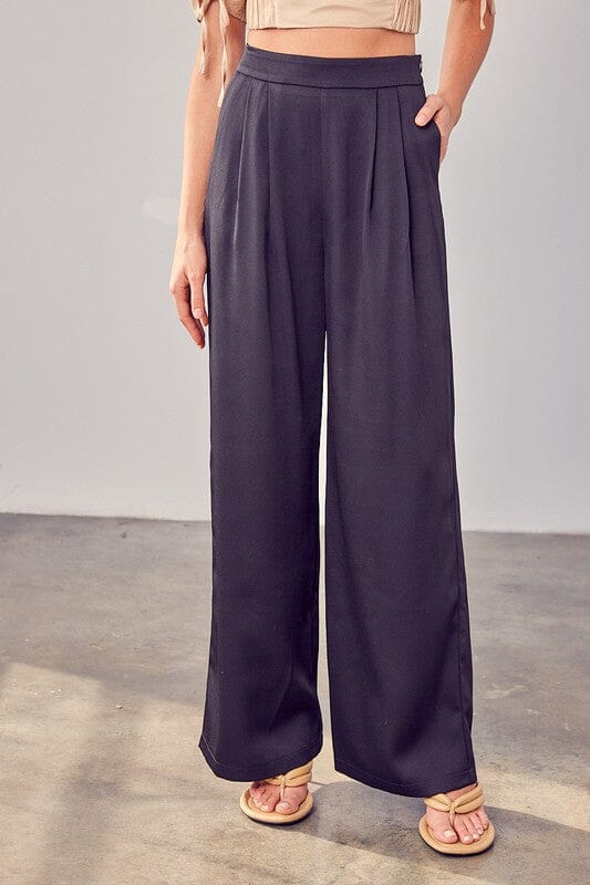 WIDE LEG PANTS Do + Be Collection BLACK S 