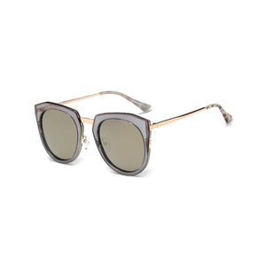 Women Oversize Cat Eye Fashion Sunglasses Cramilo Eyewear Brown OneSize 