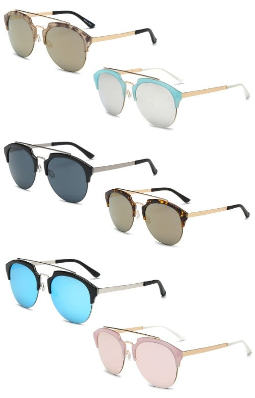 Women Round Cat Eye Fashion Sunglasses Cramilo Eyewear 