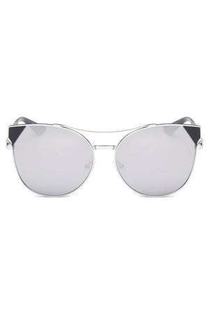 Women Round Cat Eye Fashion Sunglasses Cramilo Eyewear Grey OneSize 